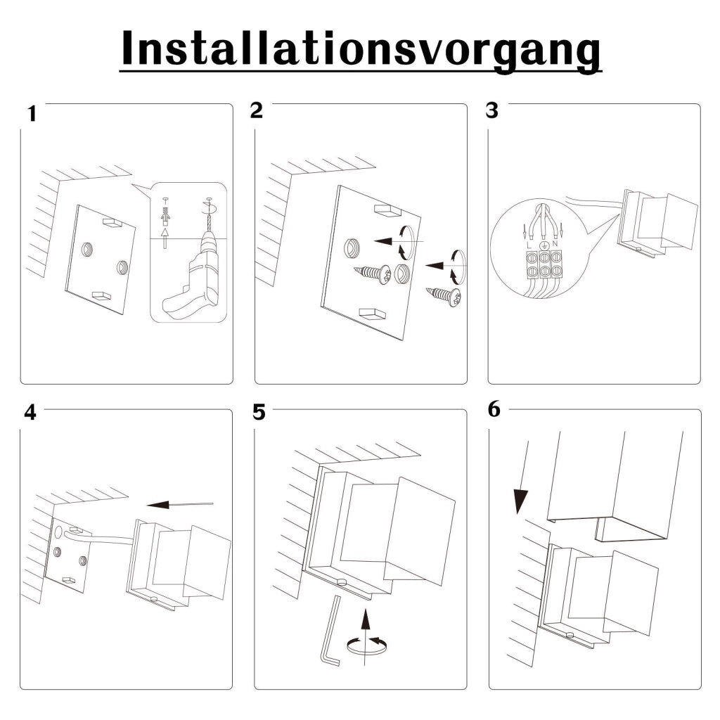 ZMH Applique da esterno a LED moderna applique da parete con grado di protezione IP65