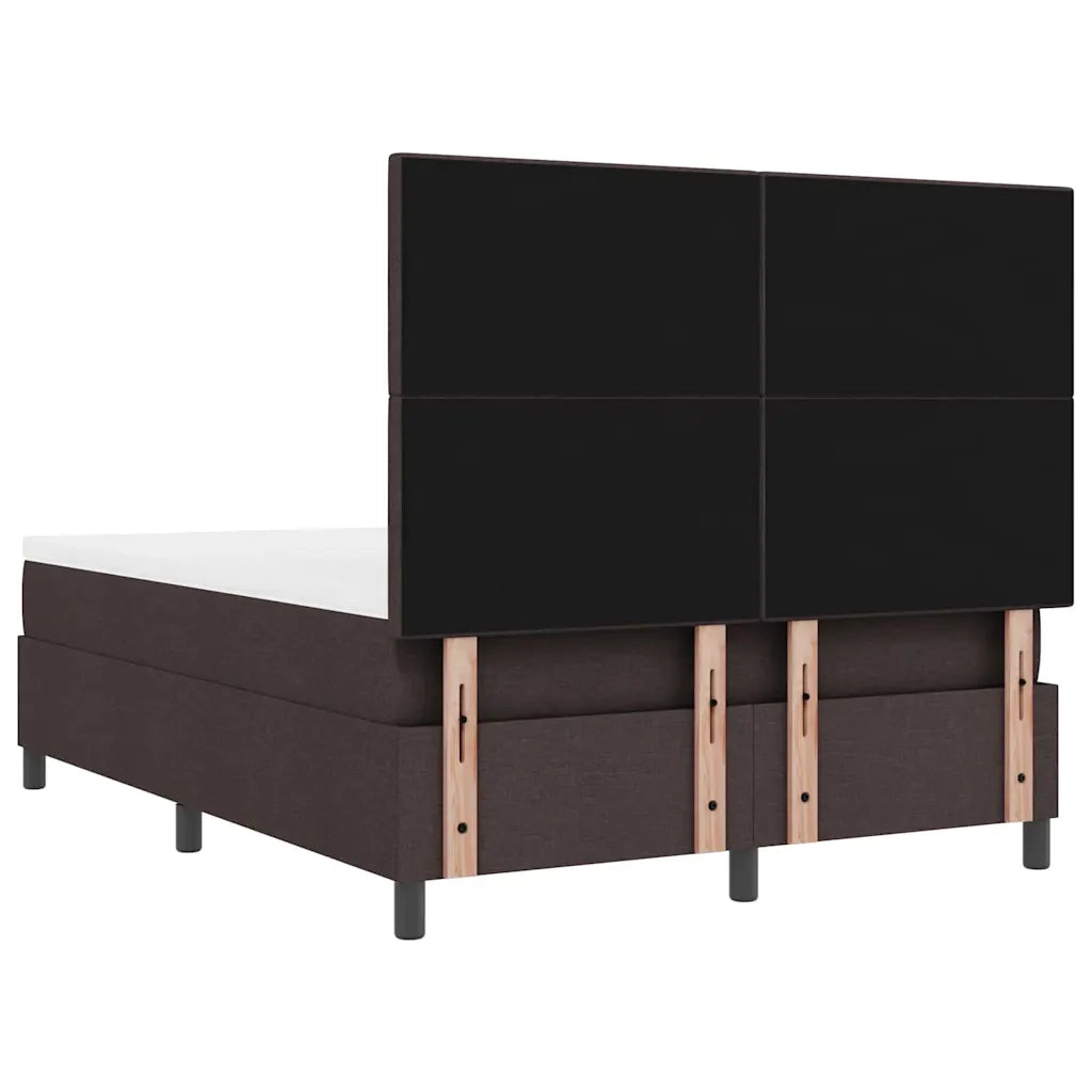 Letto a molle con materasso Marrone Scuro 140 x 190 cm Tessuto 3339388