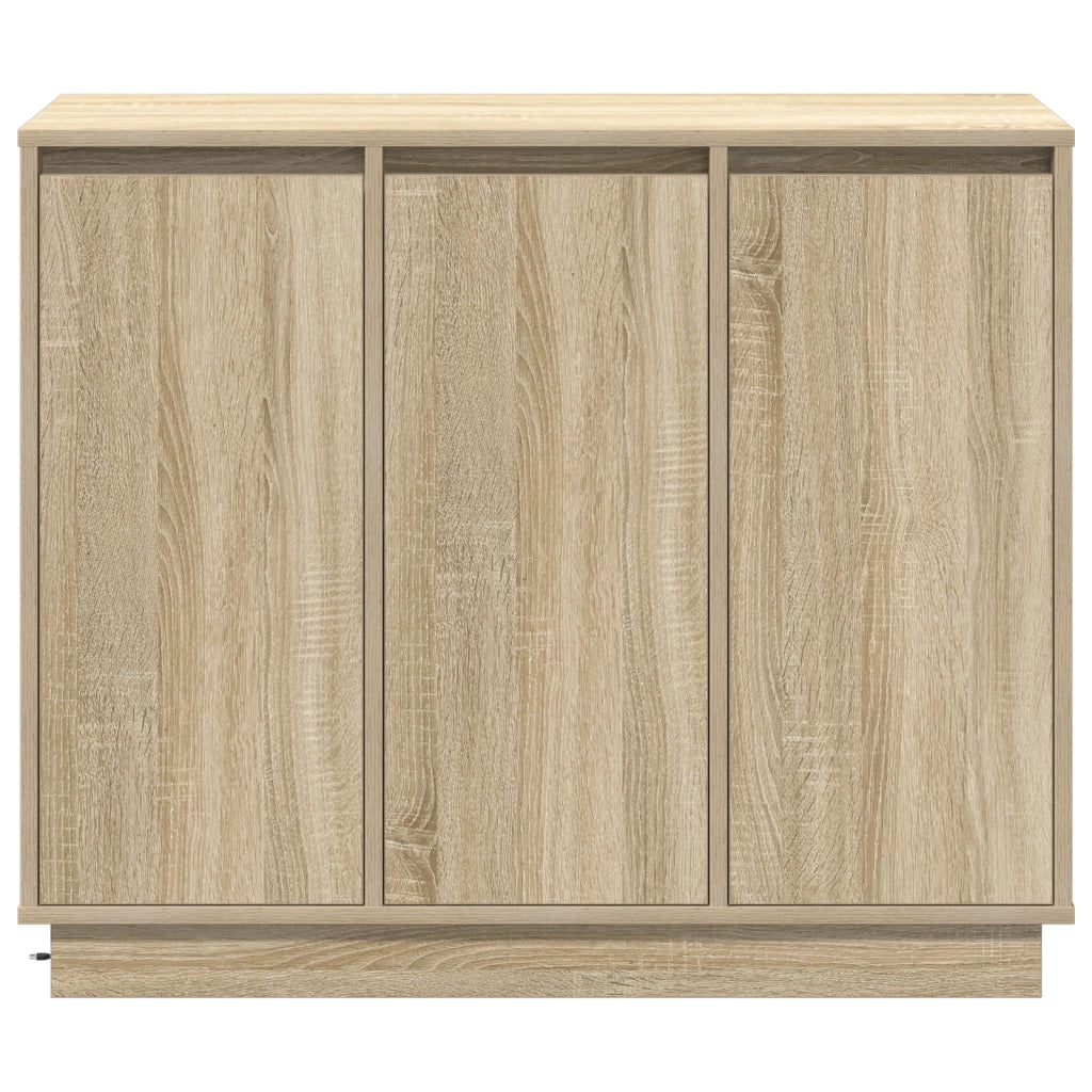 Mobile con LED Quercia Sonoma 90x32x75 cm in legno ingegnerizzato