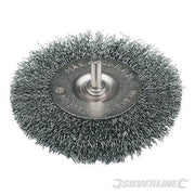 Spazzola rotante a filo ondulato alta resistenza 100mm per trapani Silverline