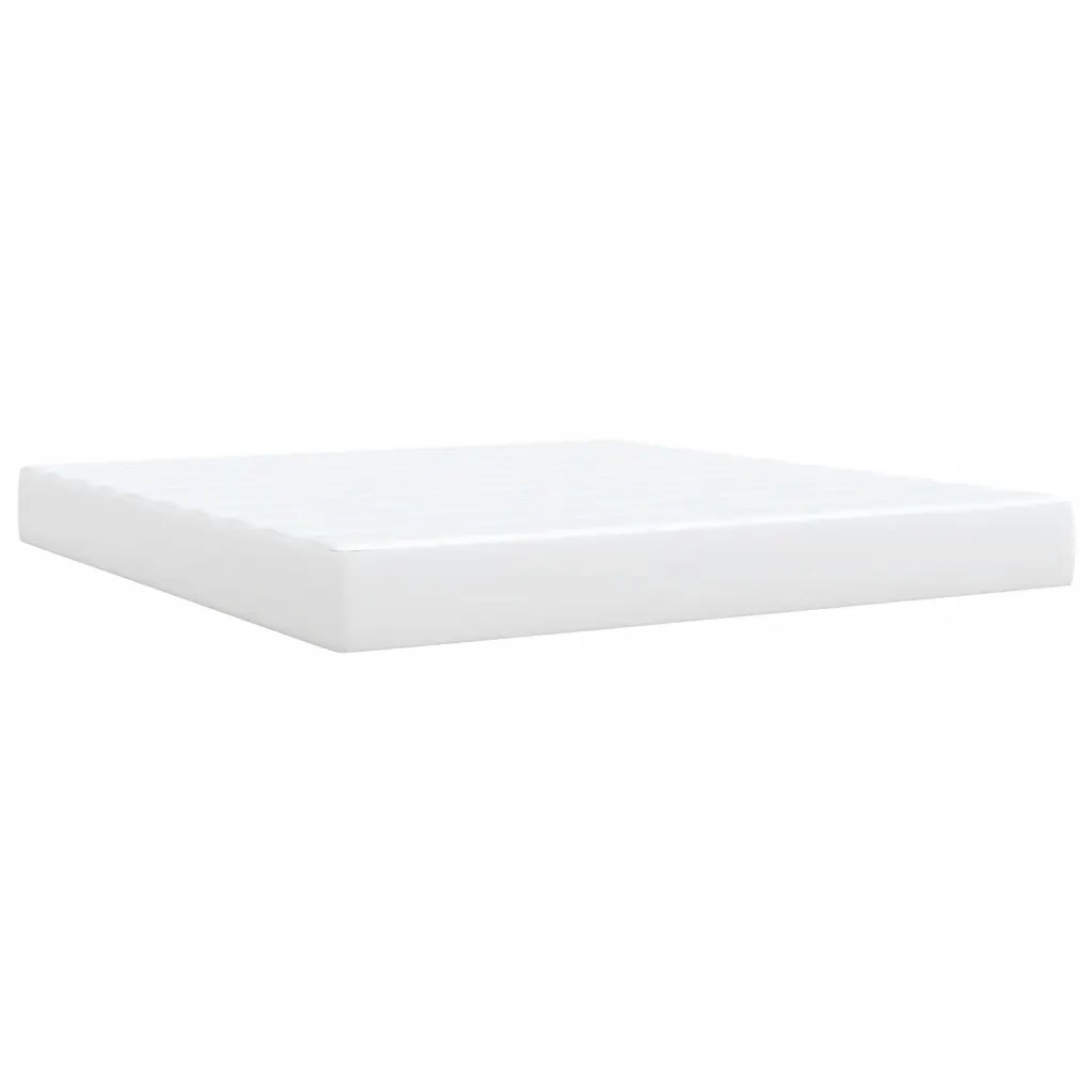 Giroletto a Molle con Materasso Bianco 180x200 cm in Similpelle