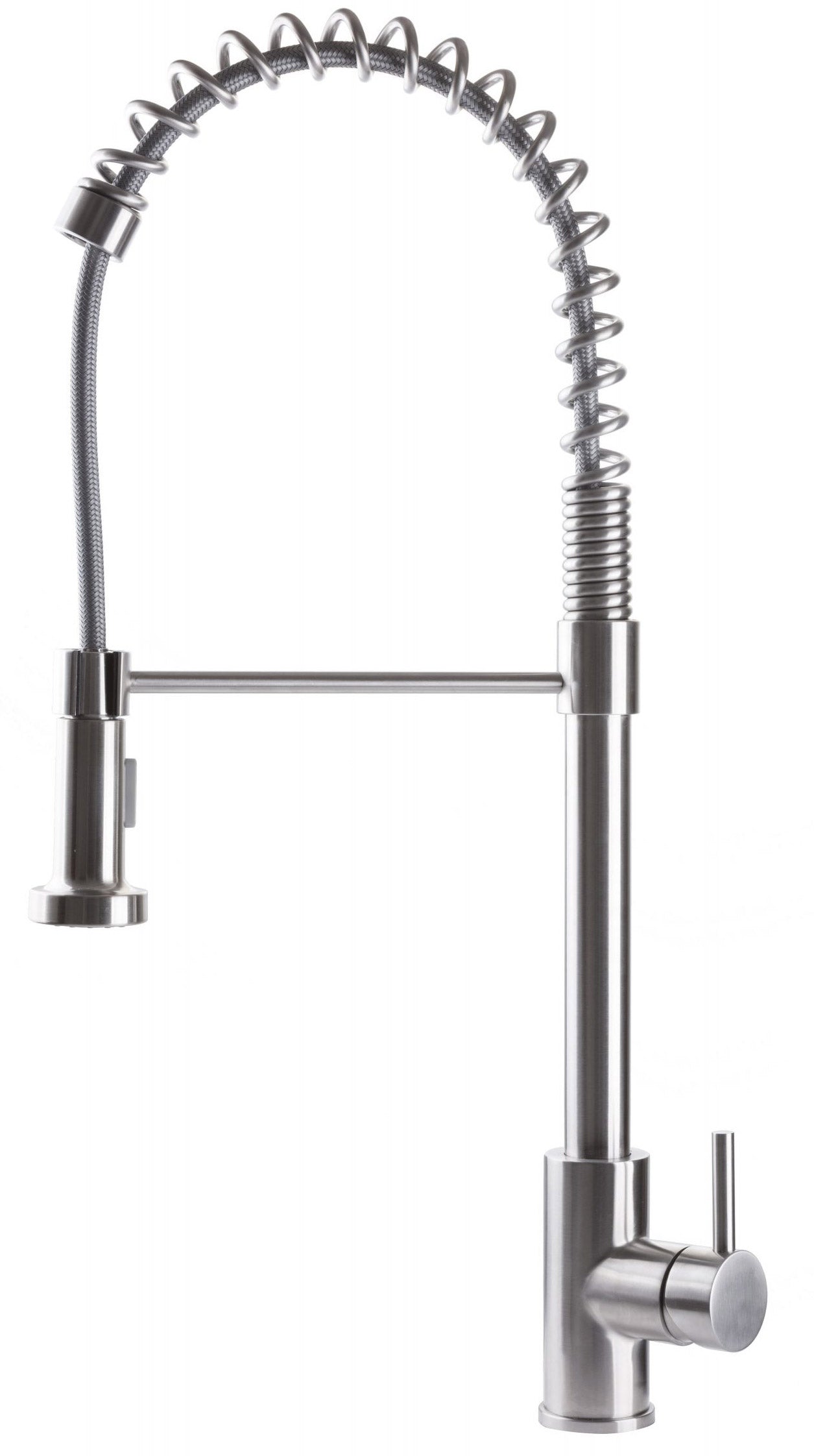 Rubinetto Cucina Miscelatore Monocomando Lavello con Molla Girevole in Acciaio Inox