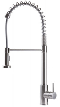 Rubinetto Cucina Miscelatore Monocomando Lavello con Molla Girevole in Acciaio Inox