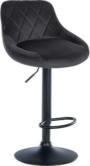 Sgabello da bar Lazio Velvet grigio scuro,nero