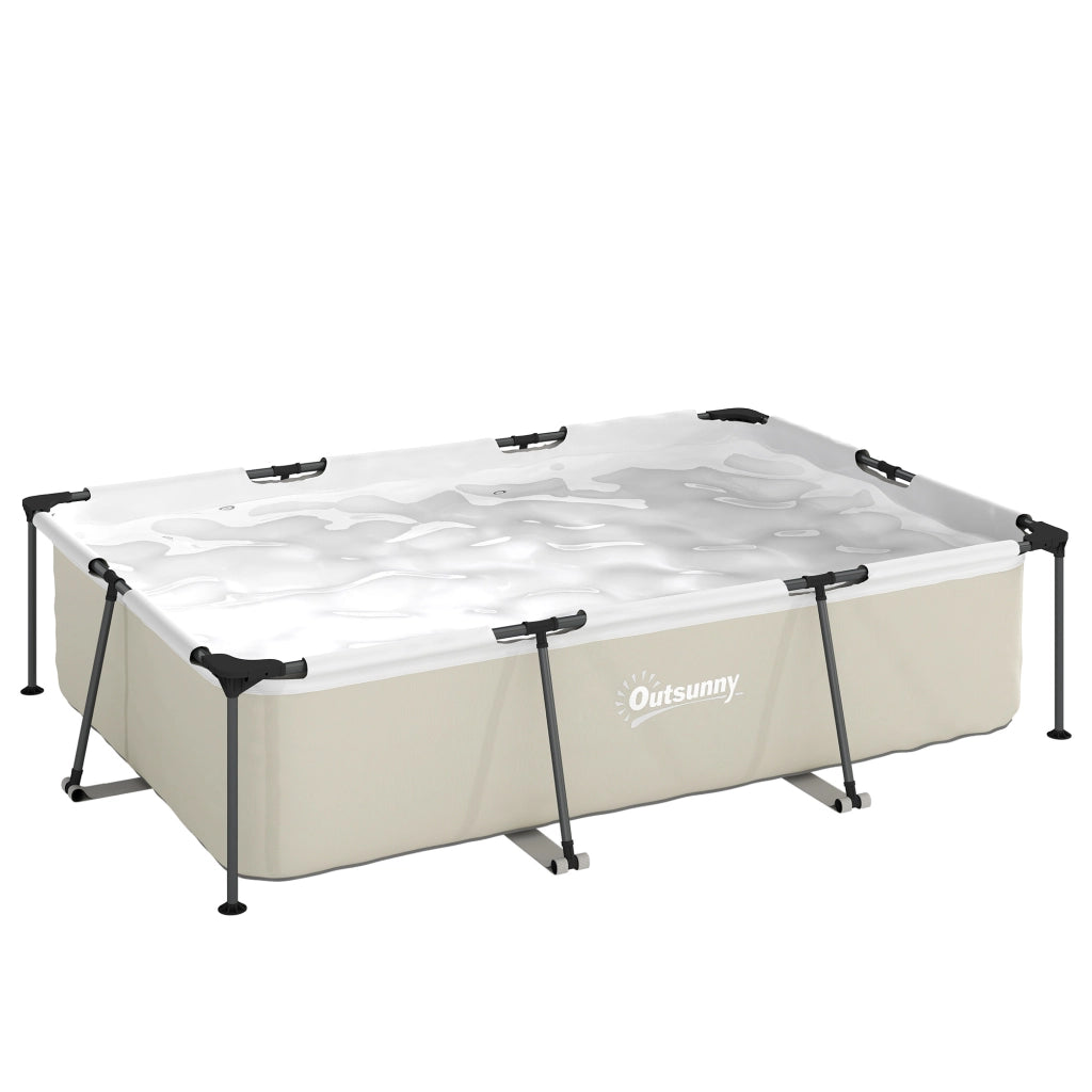 Piscine Tubolare Rectangolare ¨C zephmum ¨C Grigio 316x238x66,5cm PVC