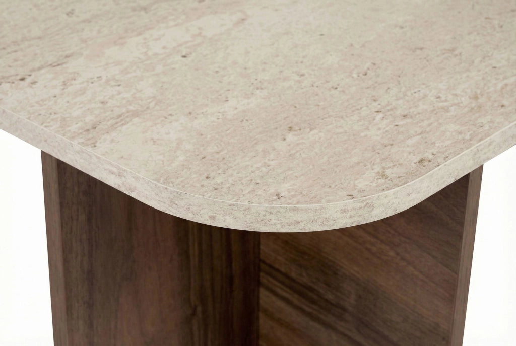 Tavolino in legno "Akira" - 120 x 60 x 41 cm - Travertino