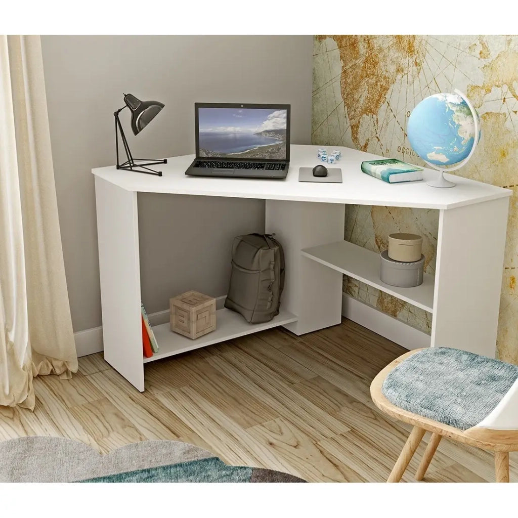 Scrivania ad angolo KARO colore bianco, 80 x 73 x 80 cm