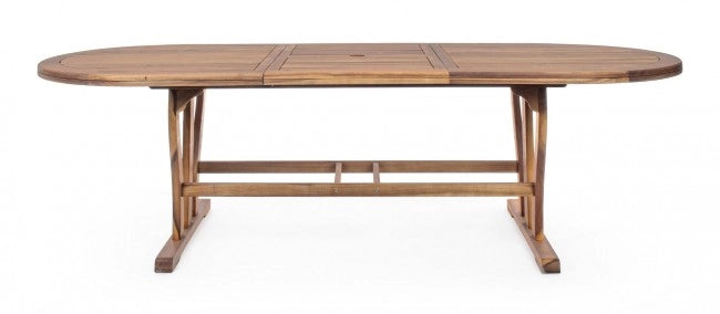Tavolo Ovale Legno Marrone da Esterno 180-240 cm - SERENITY