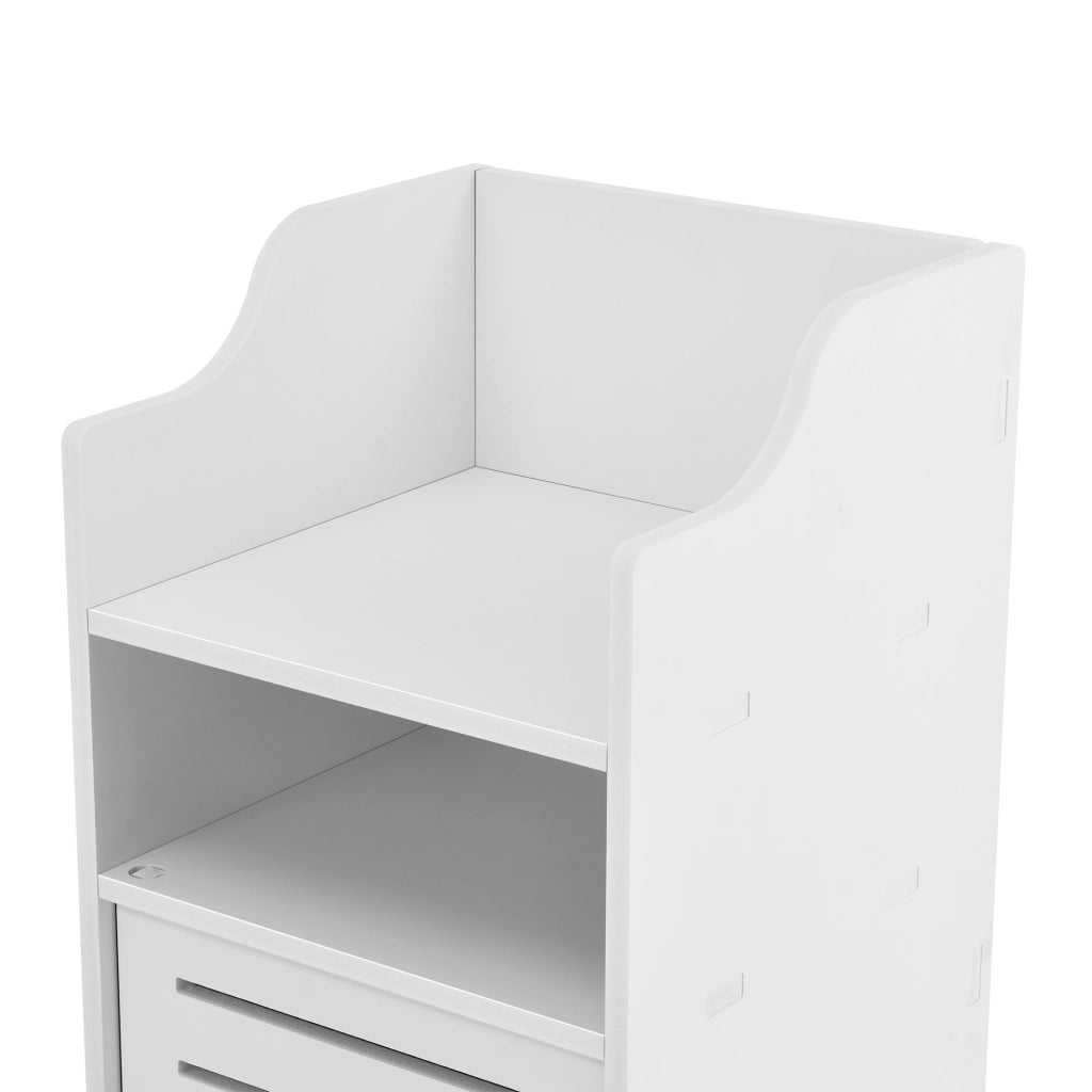 Armadietto da Bagno a Terra con 1 Anta Scomparto e Ripiano Mobiletto da Stoccaggio Ripostiglio da Bagno con Sportello di