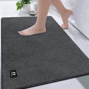 Pavimento Antiscivolo per Bagno 120x80cm, Grande Mat Mattonella Microfibra, Pavimento per Cucina Macchinabile Oeko-Tex 100 Certificato, Grigio