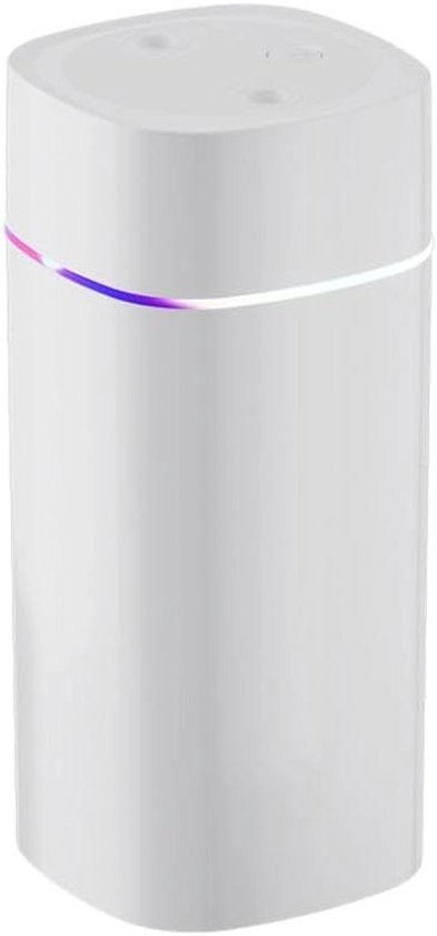 Mini-umidificatore a 600 ml con doppio canale USB ultrasuoni silenzioso umidificatore - luce per bicicletta colorata - spegnimento automatico senza acqua - per uso domestico, camera da letto, ufficio - ambiente interno -