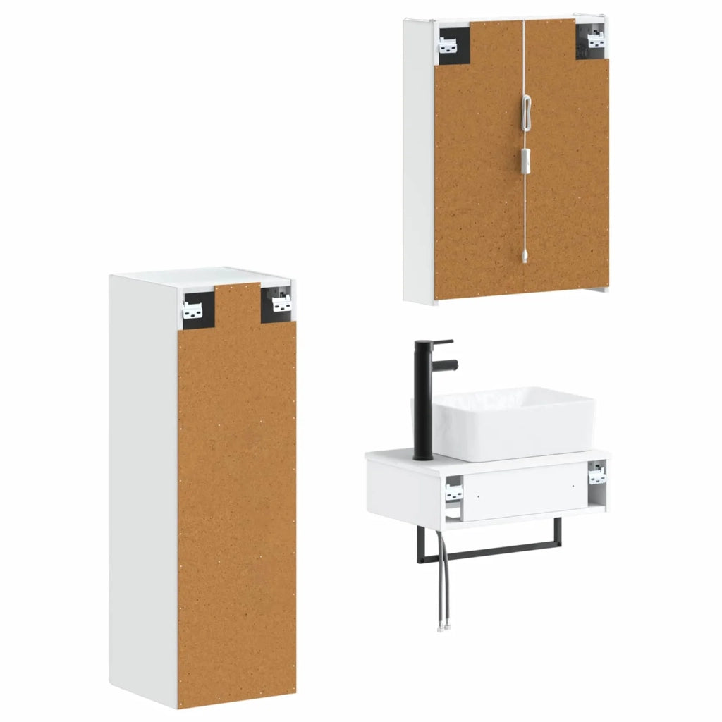 Set di mobili per il bagno 4 pcs Bianco 3407399