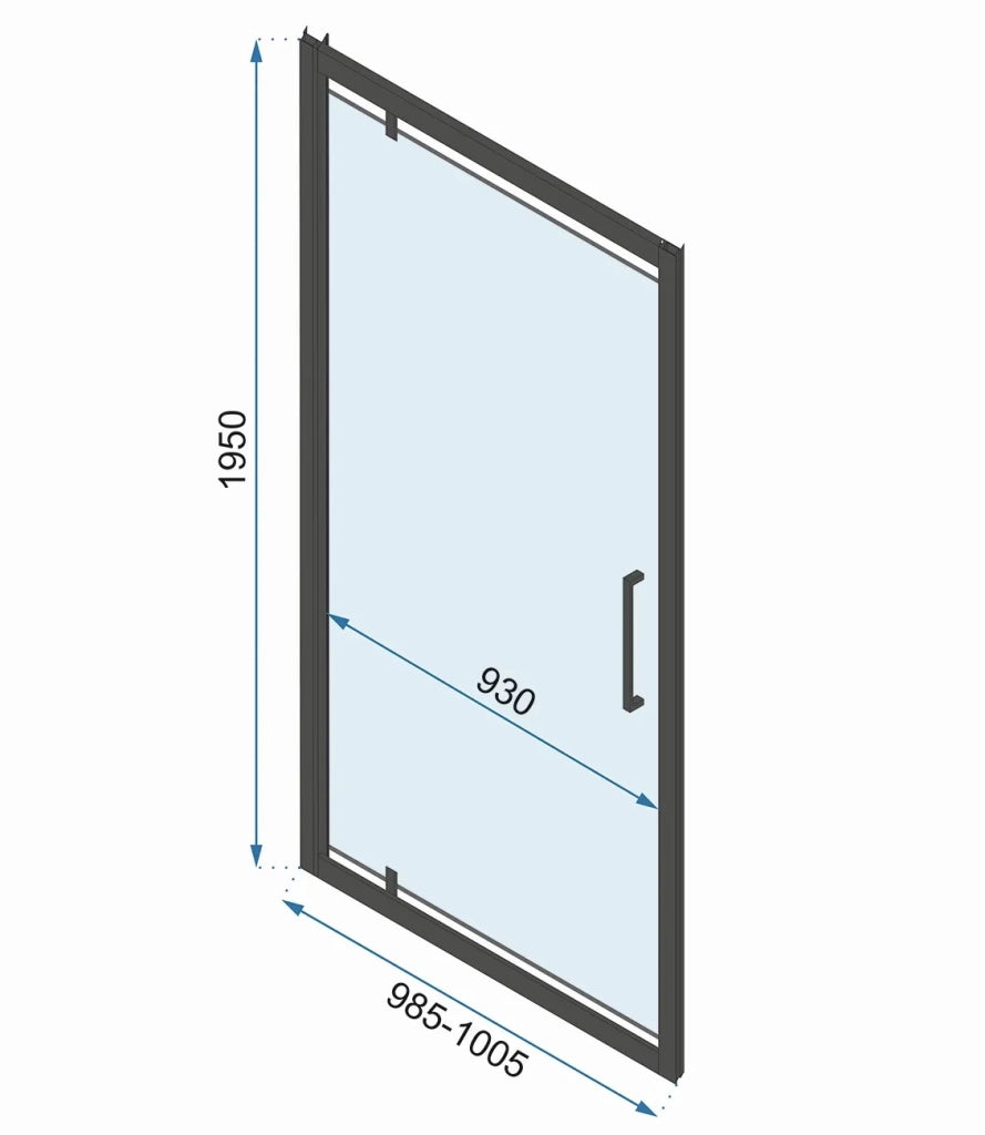 Cabina Doccia A Parete Rea Rapid Swing Chrome 100x90