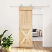 Porta scorrevole Naturale e Bianco 70 x 210 cm 3445038