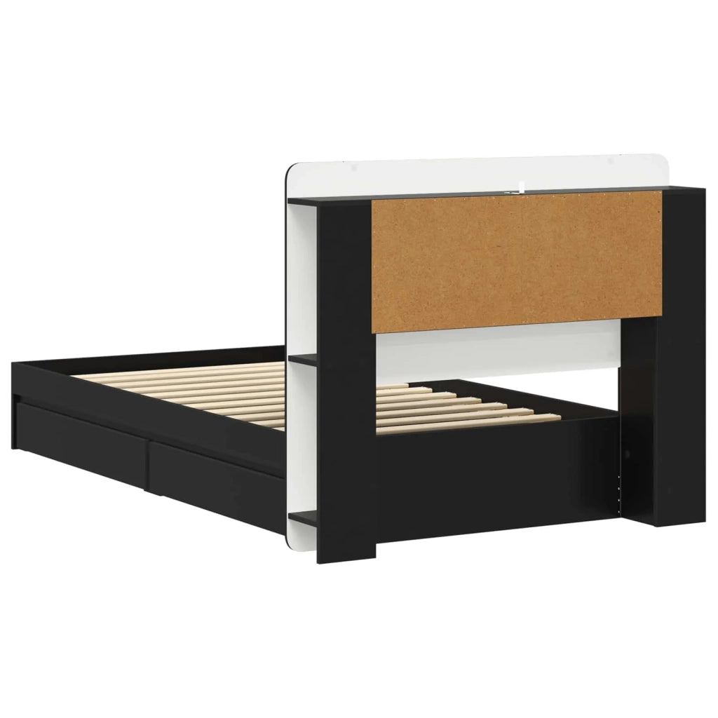 Telaio del letto con storage con cassetto Nero 90 x 190 cm 3433624
