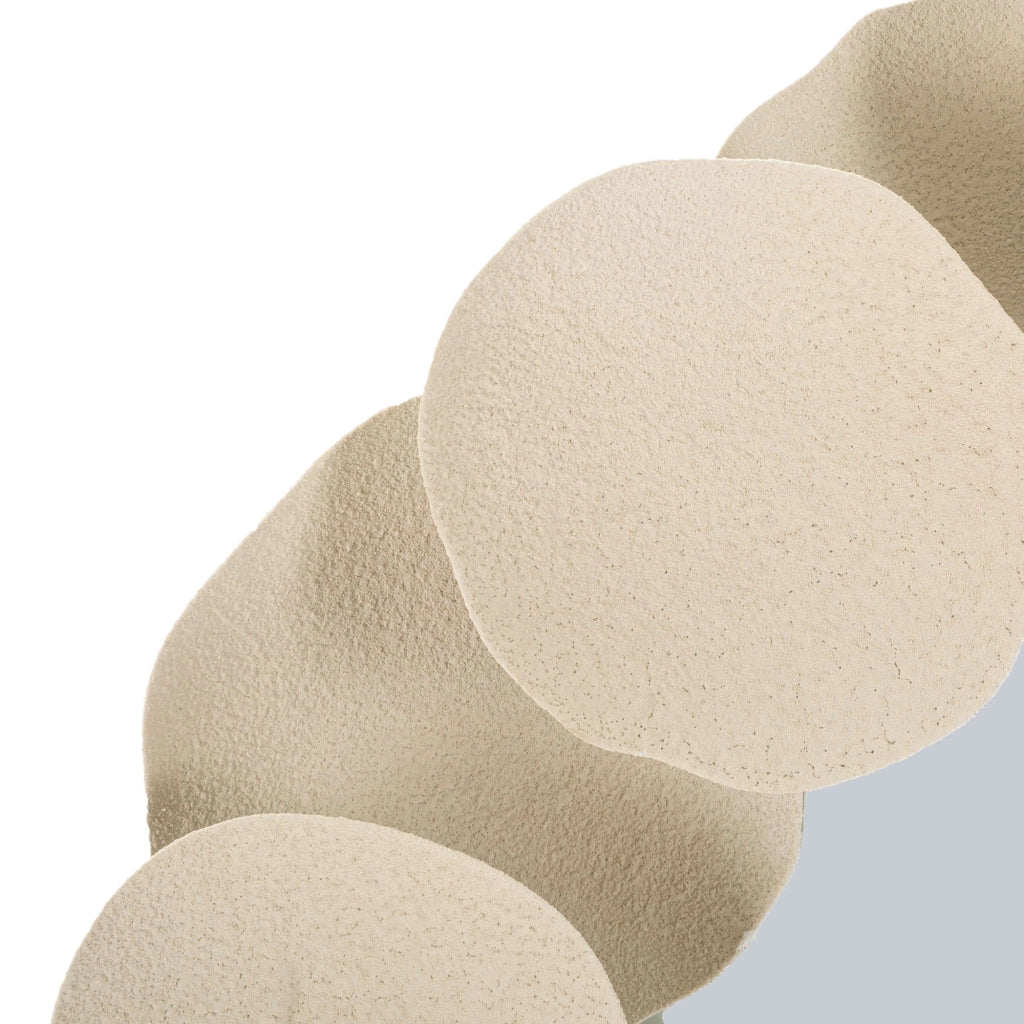 Dakate, Specchio Cornice Effetto Pietra, 85x85h cm Beige
