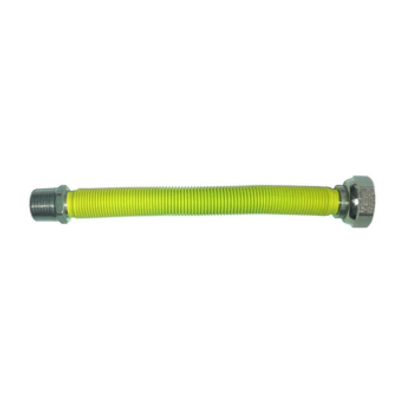 RACCORDO INOX ESTENS GAS 1/2 MAS/FEM 200-400 GIALLO