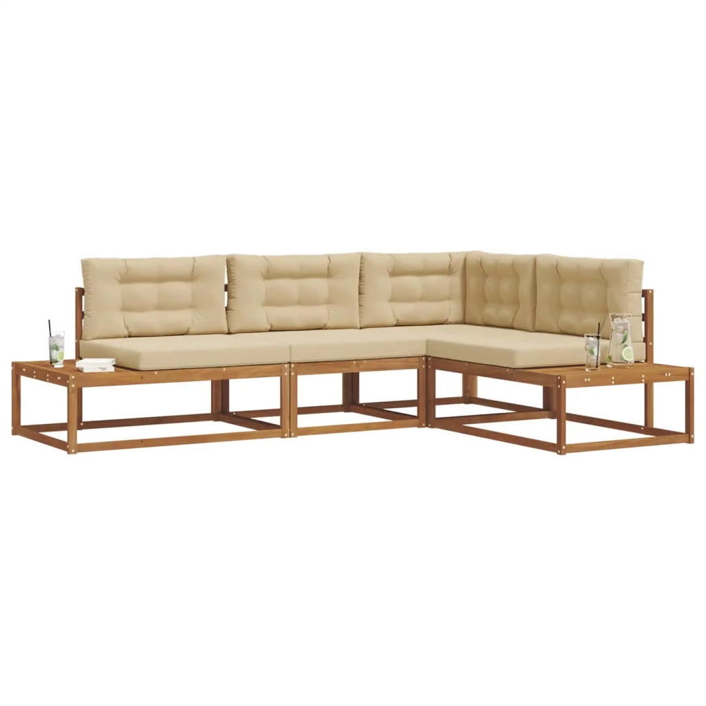 Set di divani da esterno Naturale e Beige
