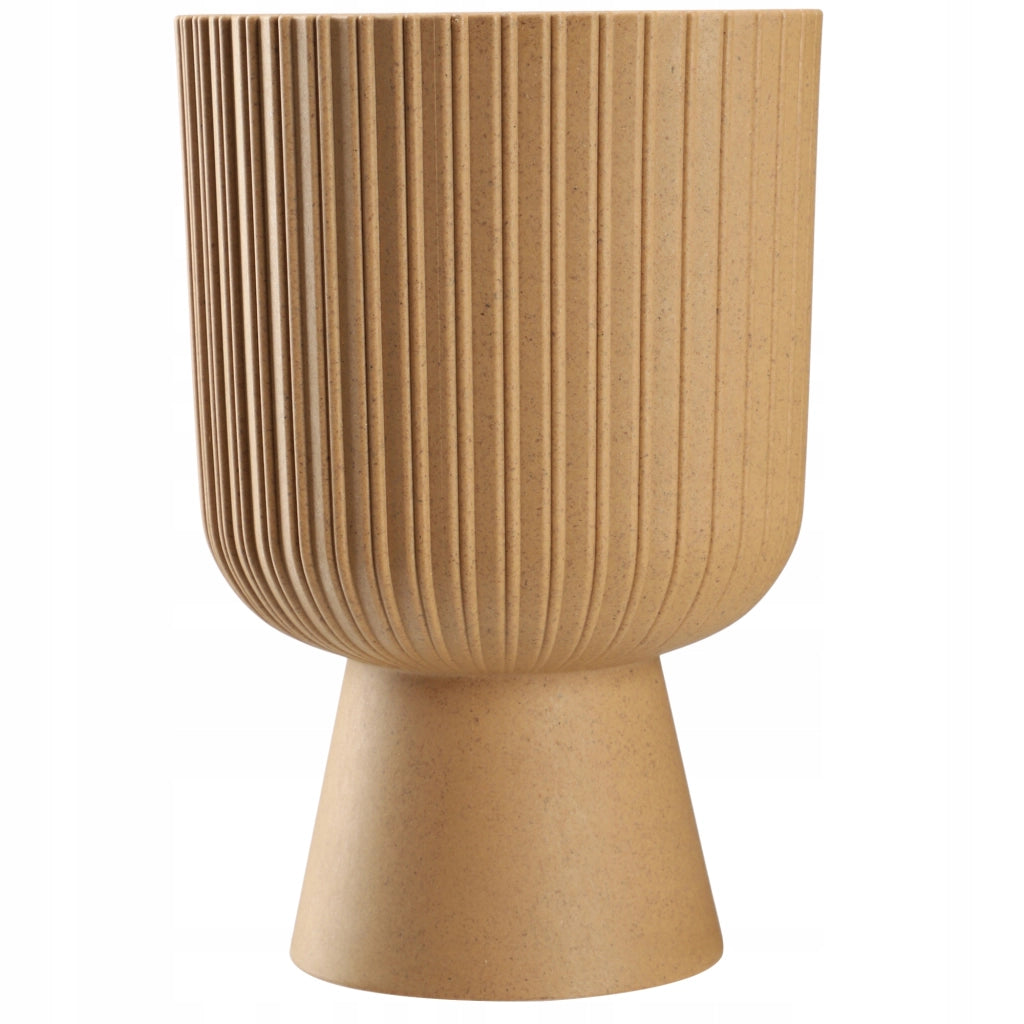 Vaso da fiori KADAX, vaso per fiori, da giardino, con coperchio in plastica, 14 cm, supporto per fiori, marrone
