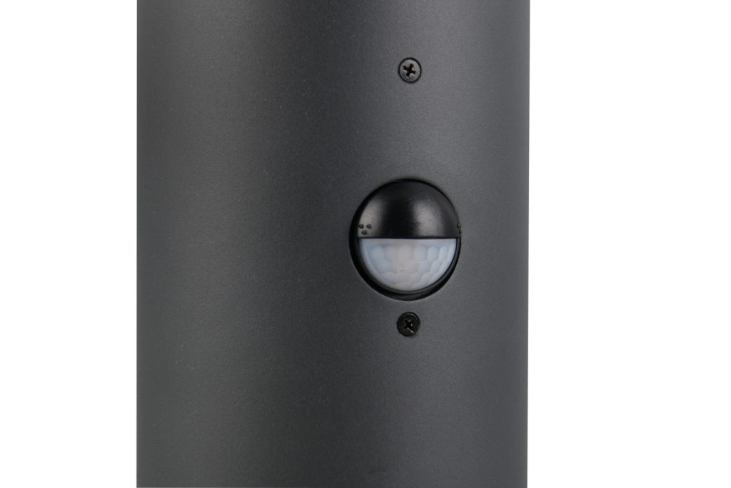 Palo da giardino MURES nero 40 cm sfera 1xE27 PIR Trio