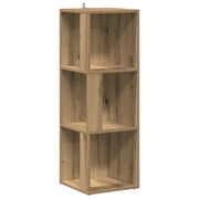 Mobile angolare classico in legno composito 33 x 33 x 100 cm soluzione compatta per riporre oggetti ideale per il soggiorno in legno di rovere lavorato a mano 02_0050929