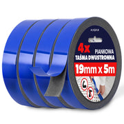 KADAX Dwustronna taśma piankowa PE 19mm x 5m P1437