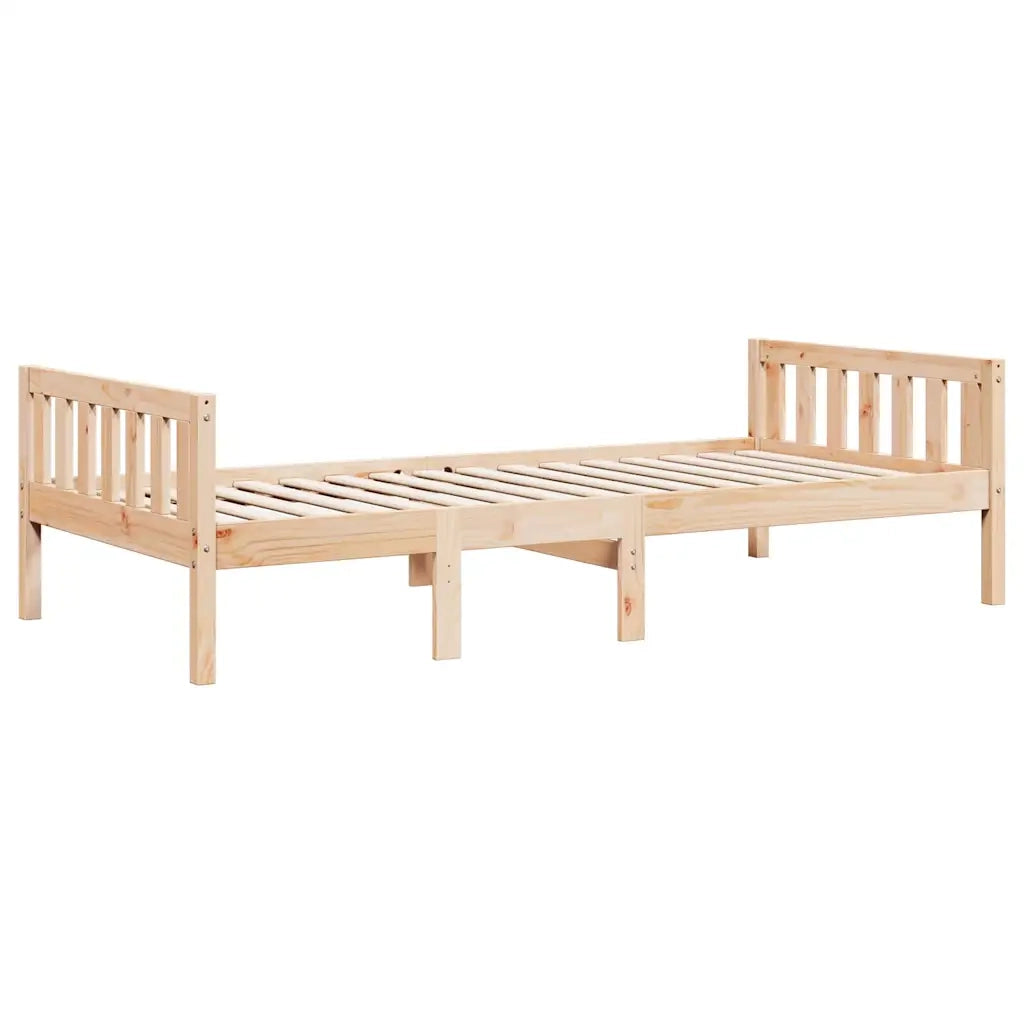 Letto per Bambini senza Materasso-Struttura Letto 90x190 cm Legno Massello Pino