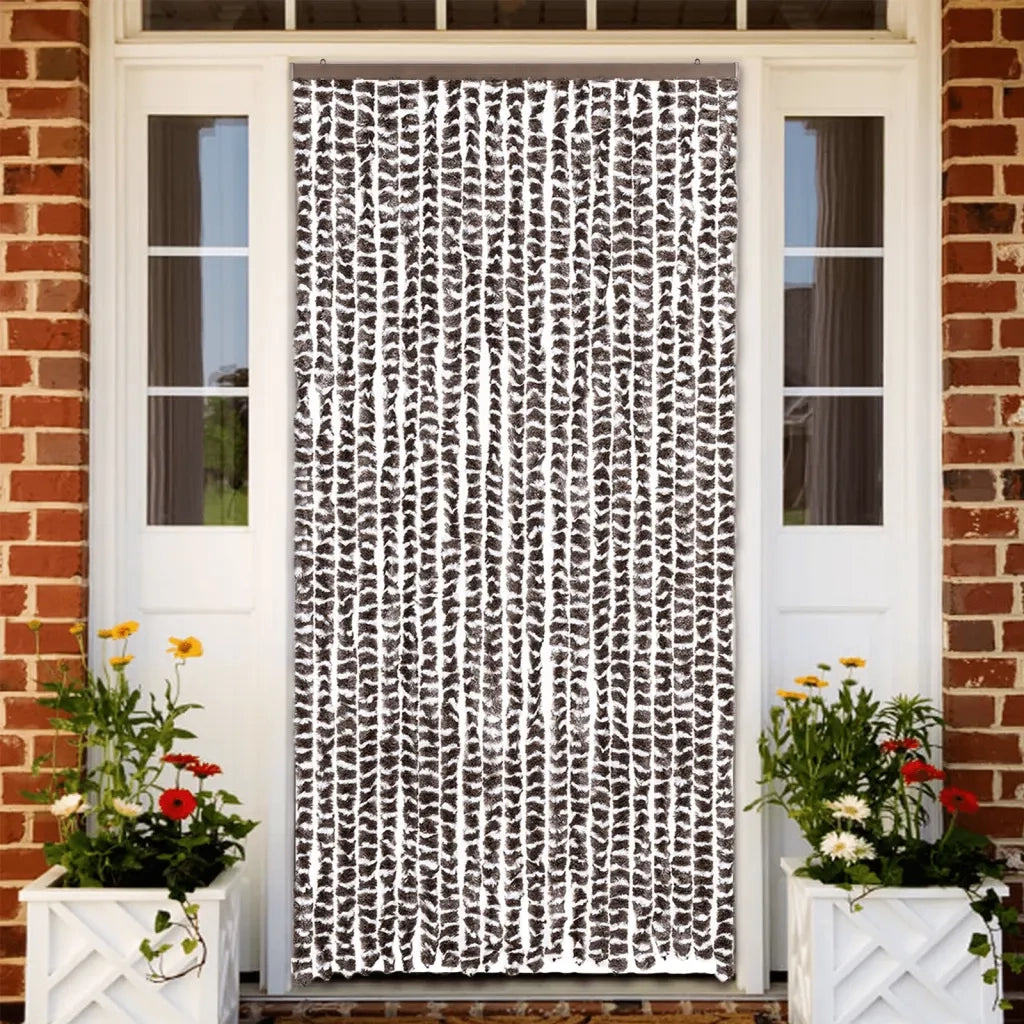 Zanzariera Marrone e Bianca 90x220 cm Ciniglia CFW7128823