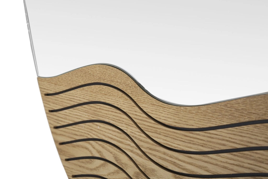 Specchio da Muro Lines 50x1,5x80 cm in MDF e Specchio Multicolor
