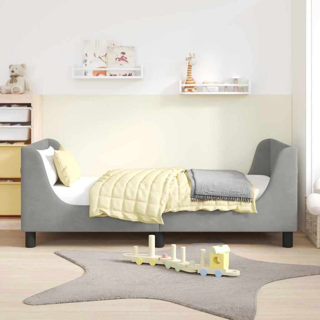 Struttura letto bambini con testata Grigio chiaro 80 x 160 cm