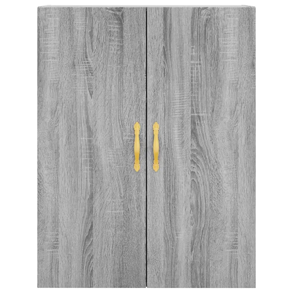 Credenza-Buffet-Armadio da cucina Grigio Sonoma 69,5x34x180 cm in Legno Multistrato 464605