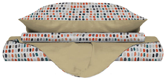 Copripiumino Singolo Double Face con Federe Stampato Sketch