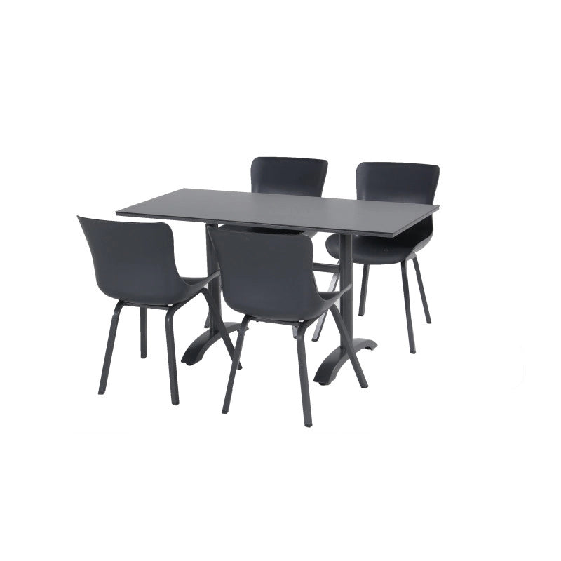 Set HARTMAN tavolo SOPHIE Bistro HPL FLIP 138 + 4 sedie SOPHIE Dining - Antracite