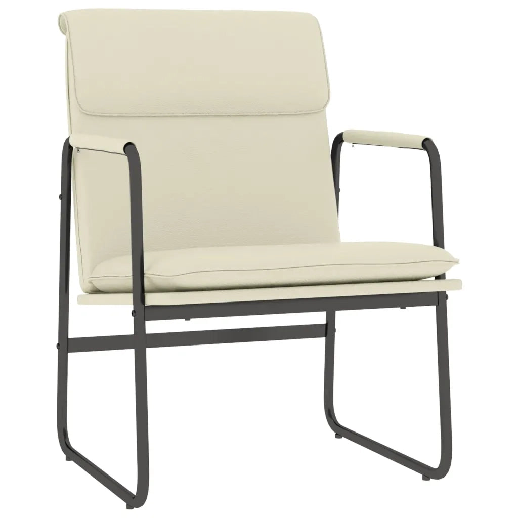 Sedia Lounge Crema 55x64x80 cm in Similpelle 351361