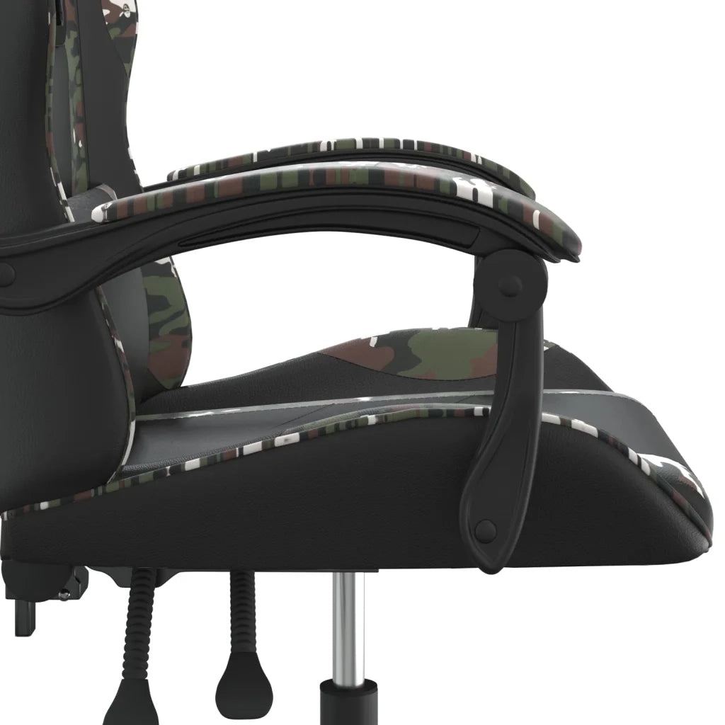Sedia da Gaming | Sedia da e-sports Nero e Mimetico in Similpelle