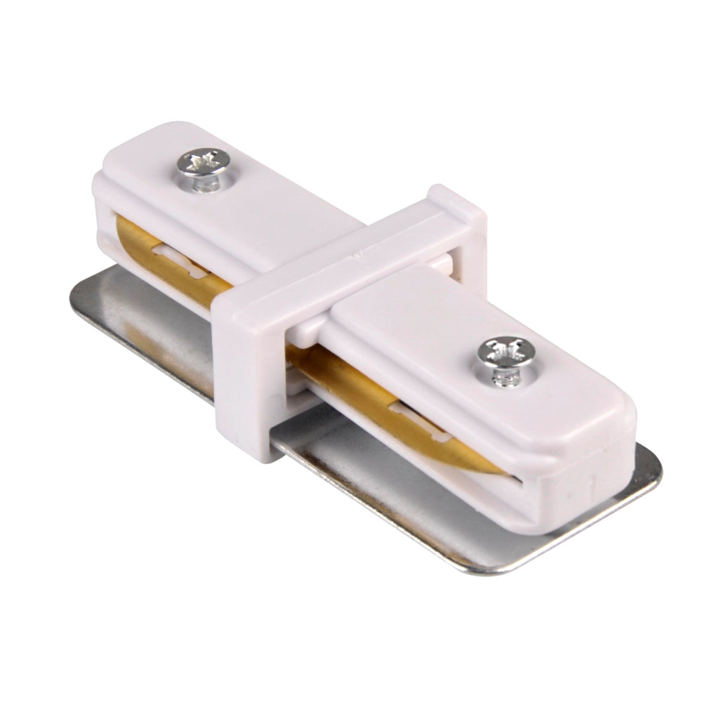 Connettore dritto bianco per binario 1 circuito Polux