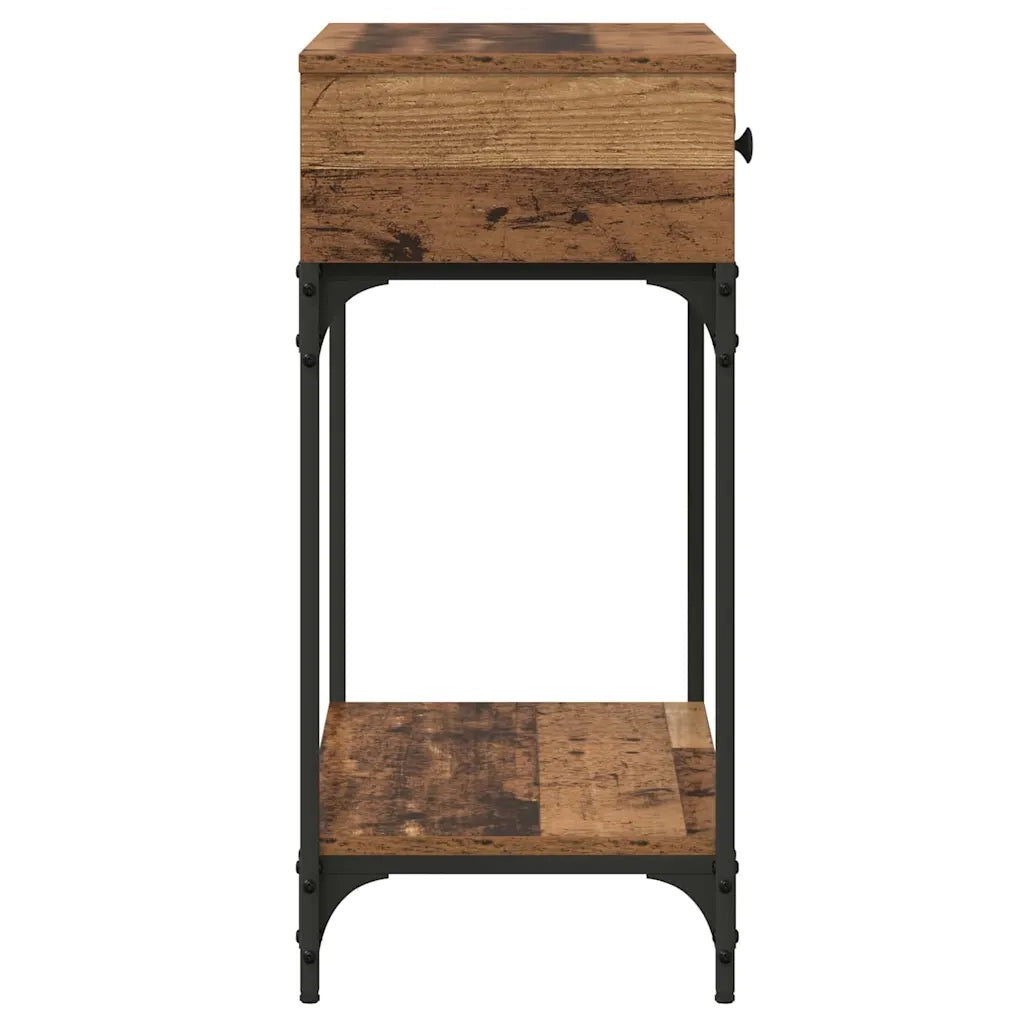 Tavolo consolle con cassetto Legno vecchio 75 x 34,5 x 75 cm 871296