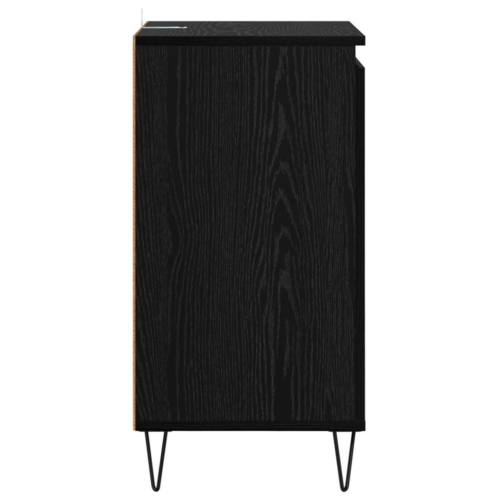 Credenza | Madia | Buffet da pranzo | Armadio da pranzo Rovere Nero 40 x 35 x 70 cm Legno multistrato