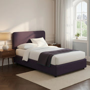 Poole, Letto Piazza e Mezza Sfoderabile Made in Italy, Viola