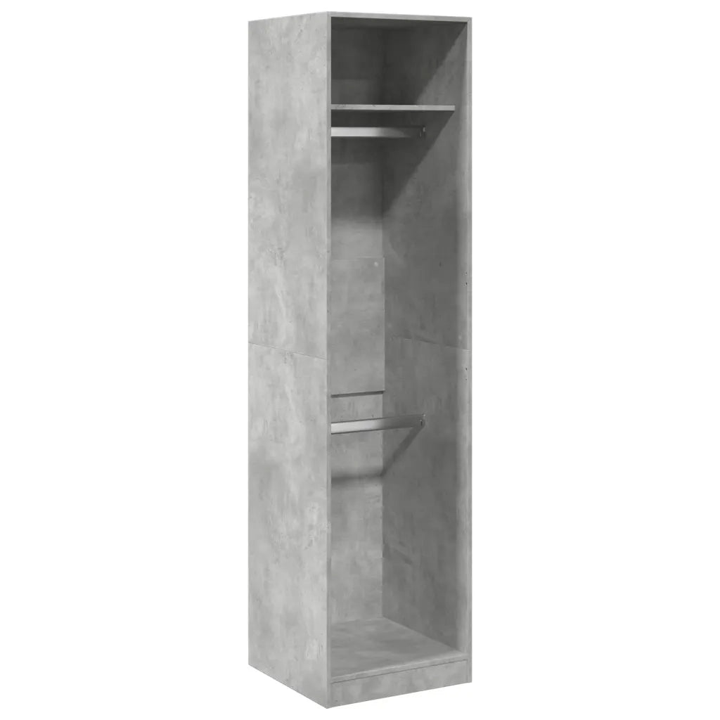Armadio Grigio Cemento 50x50x200 cm in Legno Multistrato