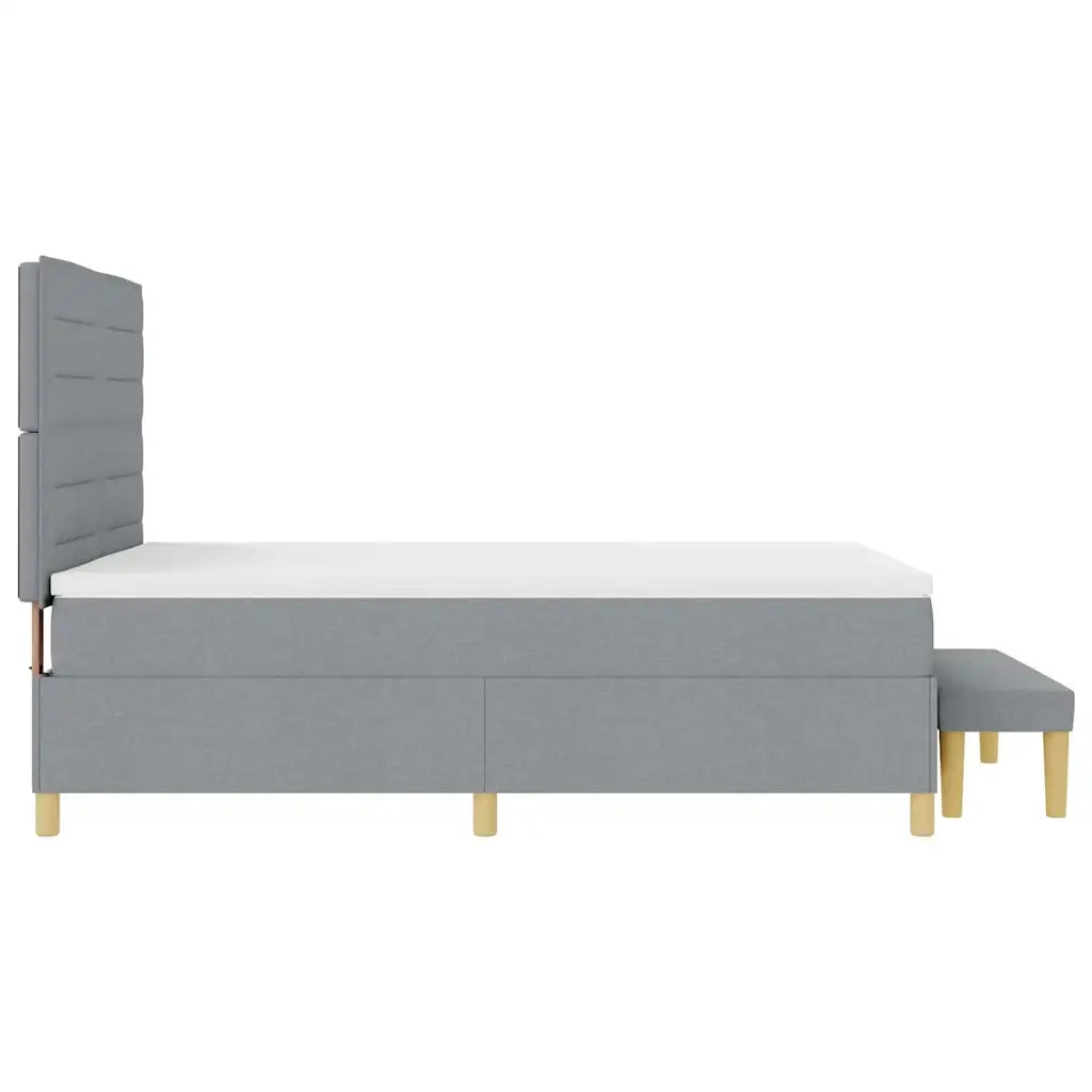 Letto a molle con cuscino Grigio chiaro 200 x 140 cm Tessuto 3344226