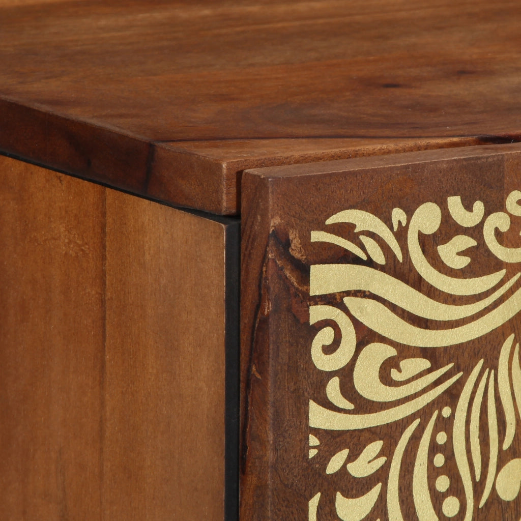 Armadio da Bagno 38x33x48 cm in Legno Massello di Mango