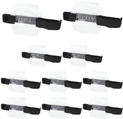 Set di Badgeholder da Polso - Regolabile Cinturino con Porta Carta ID - Nero - 10 Pezzi - Ideale per Lavoro e Ufficio - Comodo per Accesso...
