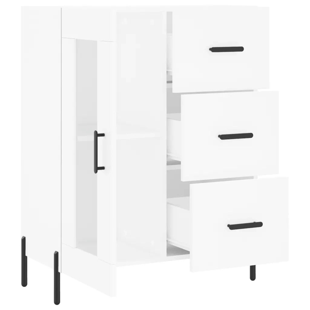 Credenza | Madia | Buffet da pranzo | Armadio da pranzo Bianca 69,5x34x90 cm in Legno Multistrato
