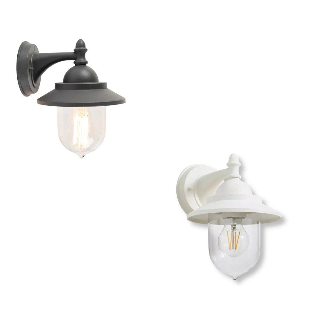 Trade Shop - Lanterna A Parete Stile Retrò Lampada Da Muro Per Giardino Facciate E27 Ip44 524wa-b247 -