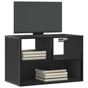 Mobile Porta TV Nero 60x31x39,5cm in Truciolato e Metallo 848914
