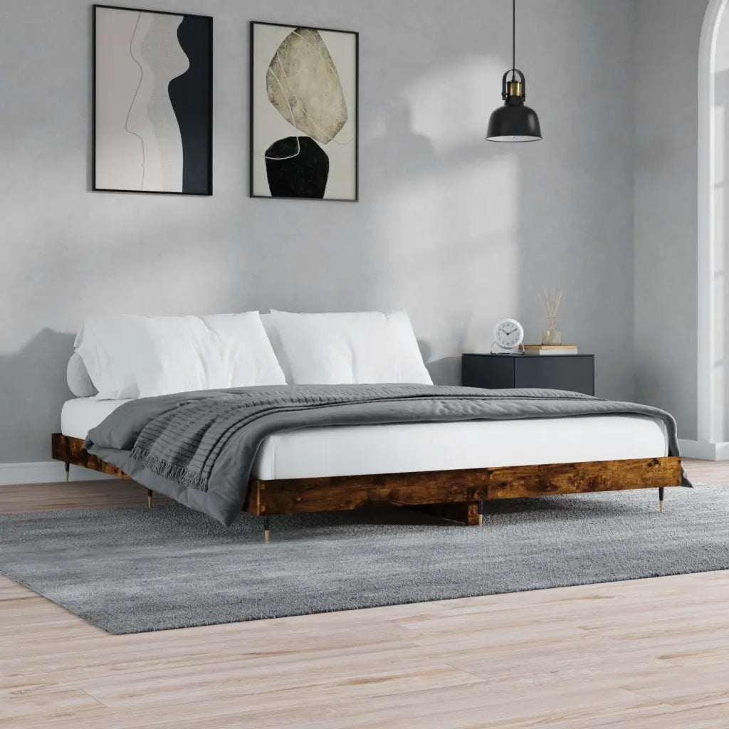 Giroletto senza Materasso Rovere Fumo 120x200 cm in Truciolato 832154