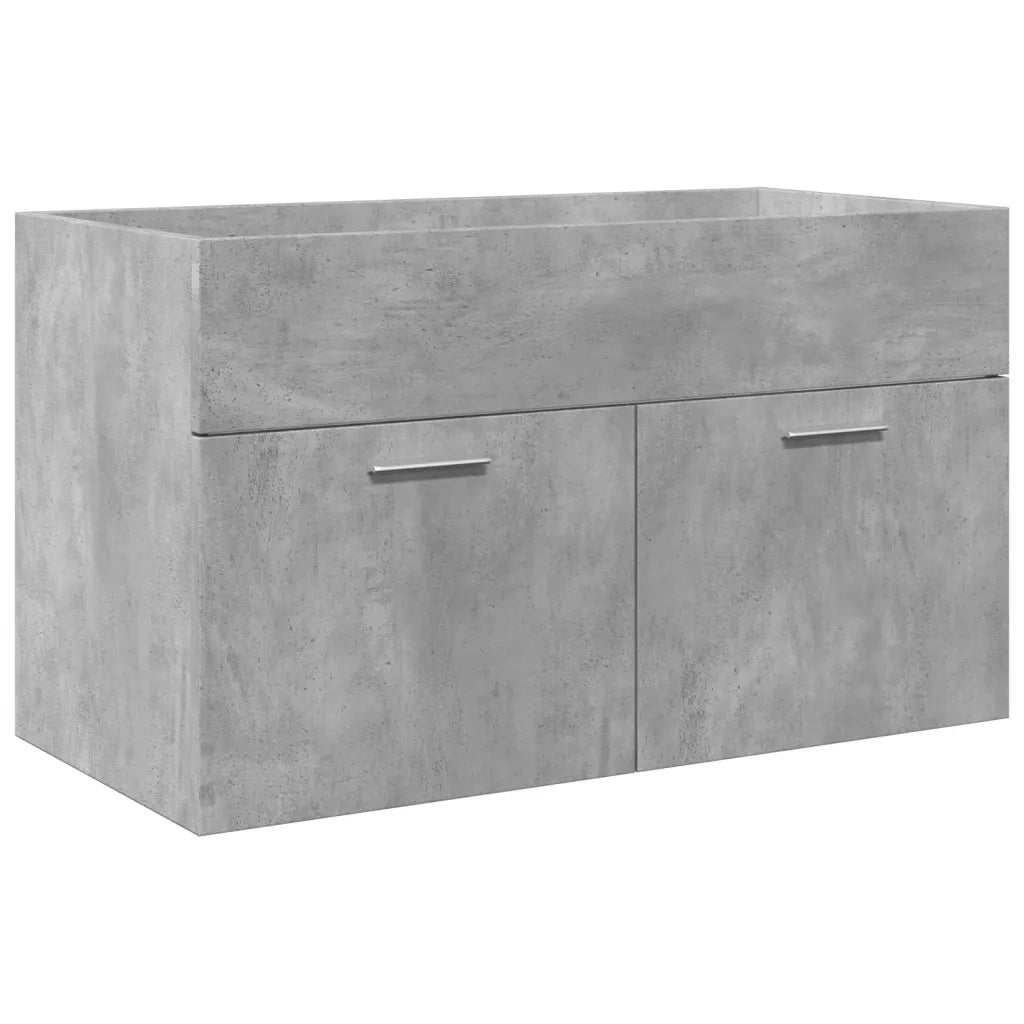 Mobile da Bagno con Lavabo Integrato Grigio Cemento 3324859