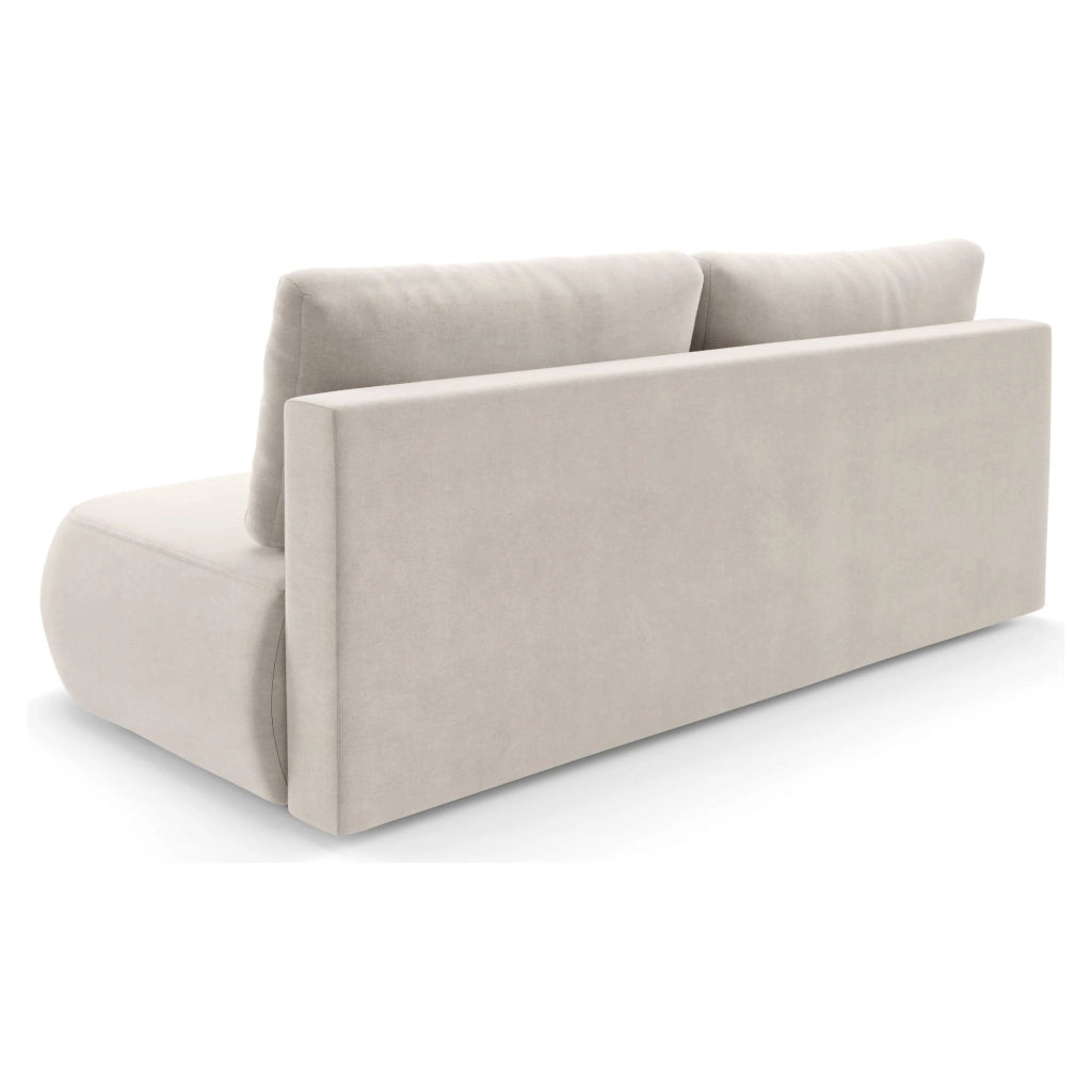 Brugnato, Divano Letto 2 Posti Contenitore, 210x106 cm Beige Chiaro