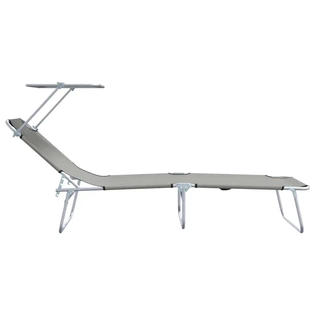 Lettino da sole 2 pcs Grigio 58 x 188 x 77cm Poliestere 42003062